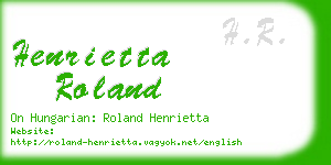 henrietta roland business card